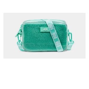 Janey II UGG Australia Purse Crossbody Belt Bag Turquoise Teal Sherpa